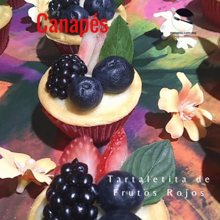 Tartaletitas de frutos rojos, Canapes y bocadillos para eventos, canapes dulces