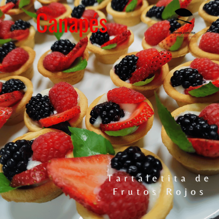 Tartaletas de frutos rojos, Canapes dulces, Canapes y bocadillos para eventos