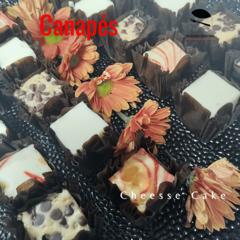 Mini cheese cakes, bocadillos dulces,