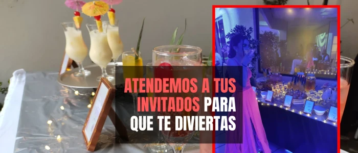 Cocteles y mocteles para eventos sociales sin alcohol