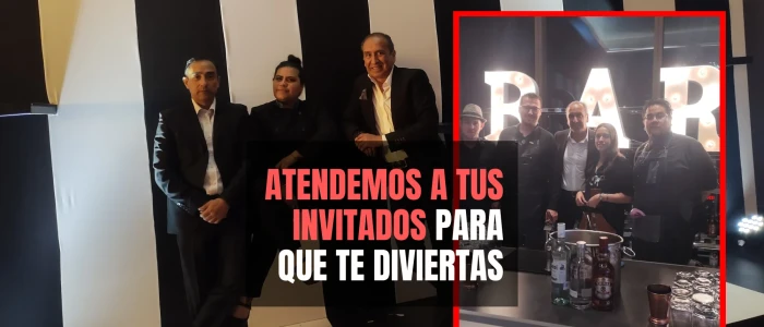 Meseros, capitanes y bartenders para eventos
